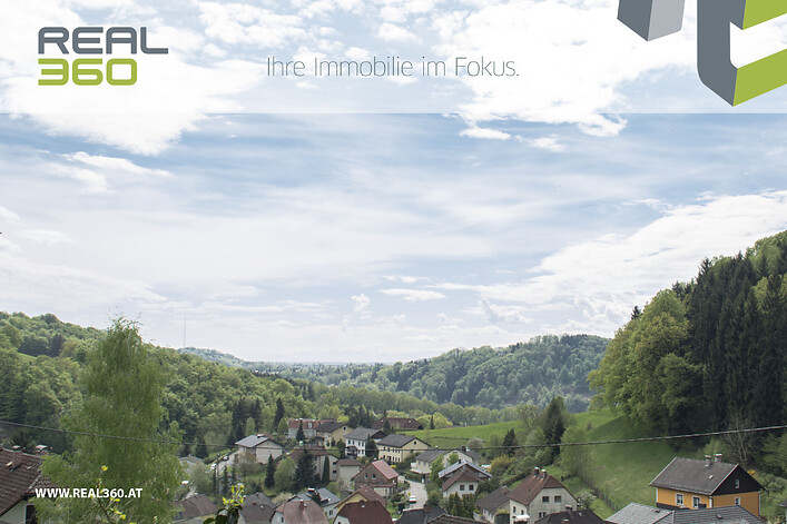 AUSSICHT vom Grundstück Richtung Süden!